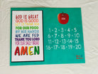 Personalized Placemat Single or Set of 6 Available,  Christian Activity Mat Sets for Kids, Child Prayer Placemat, Learning Placemat Set