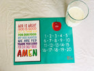 Personalized Placemat Single or Set of 6 Available,  Christian Activity Mat Sets for Kids, Child Prayer Placemat, Learning Placemat Set