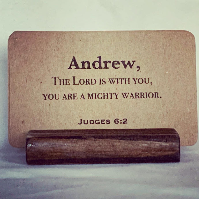Brown Teenager Scripture Cards with Personalized Name - Word Warriors