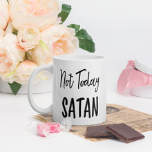 Load image into Gallery viewer, Not Today Satan, Christian Coffee Mug, Funny Coffee Cup, Gifts for Christian Preacher Mug, Fun Gifts for Christian
