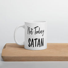 Load image into Gallery viewer, Not Today Satan, Christian Coffee Mug, Funny Coffee Cup, Gifts for Christian Preacher Mug, Fun Gifts for Christian
