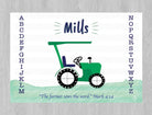Gift for Toddler Boys, Tractor on Placemat For Boys, Gifts for Boys, Birthday Tractor, Scripture for Boys
