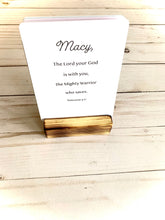 Load image into Gallery viewer, Personalized Scripture Card Deck with Watercolor Designs for Women - Word Warriors
