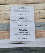 Load image into Gallery viewer, Men Scripture Cards for Father&#39;s Day on Plaid Cardstock - Word Warriors

