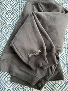Brave Embroidered Pullover, Dark Grey - Word Warriors