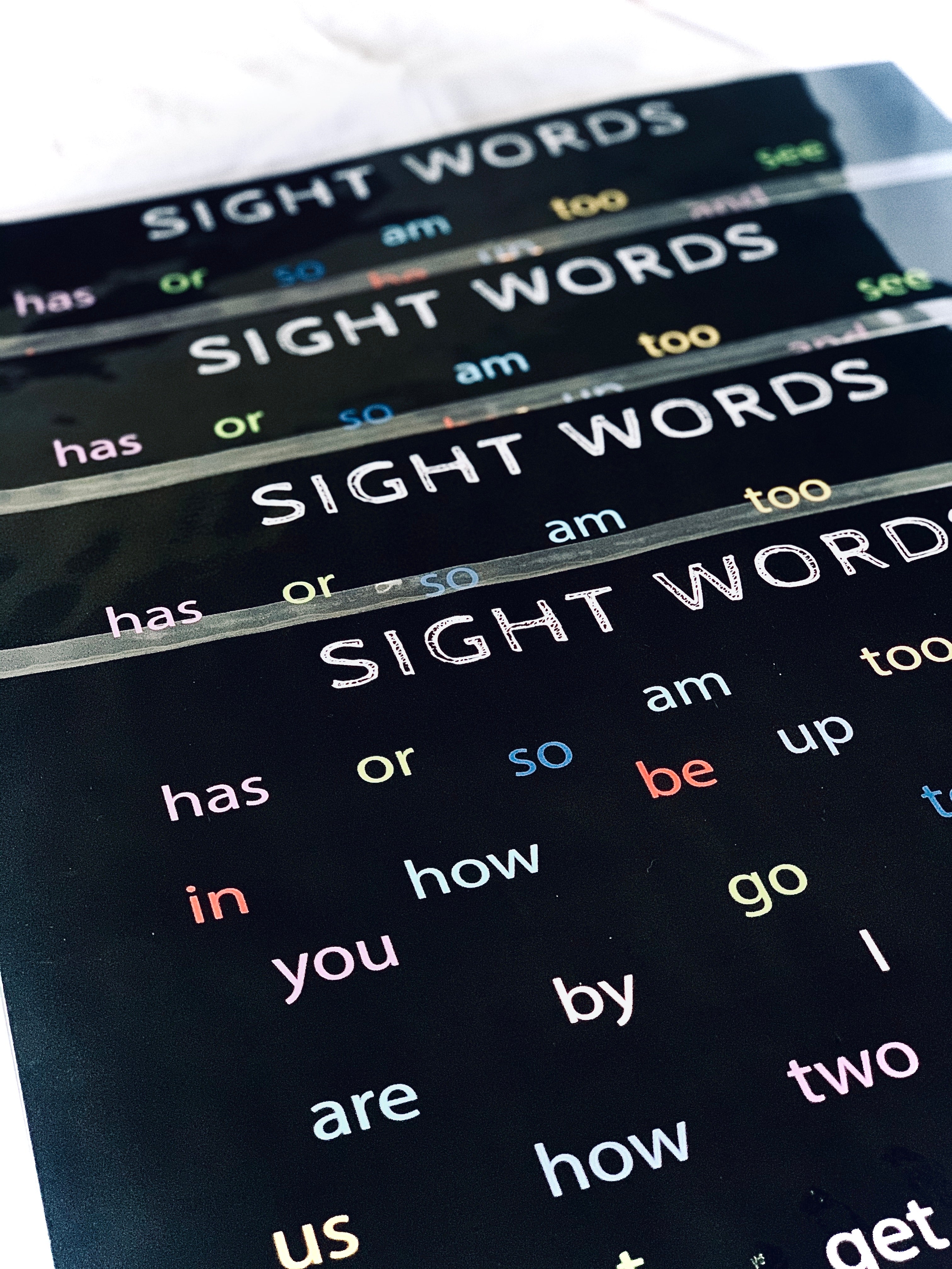 Sight Words for Kindergarden, Preschool Placemat - Word Warriors