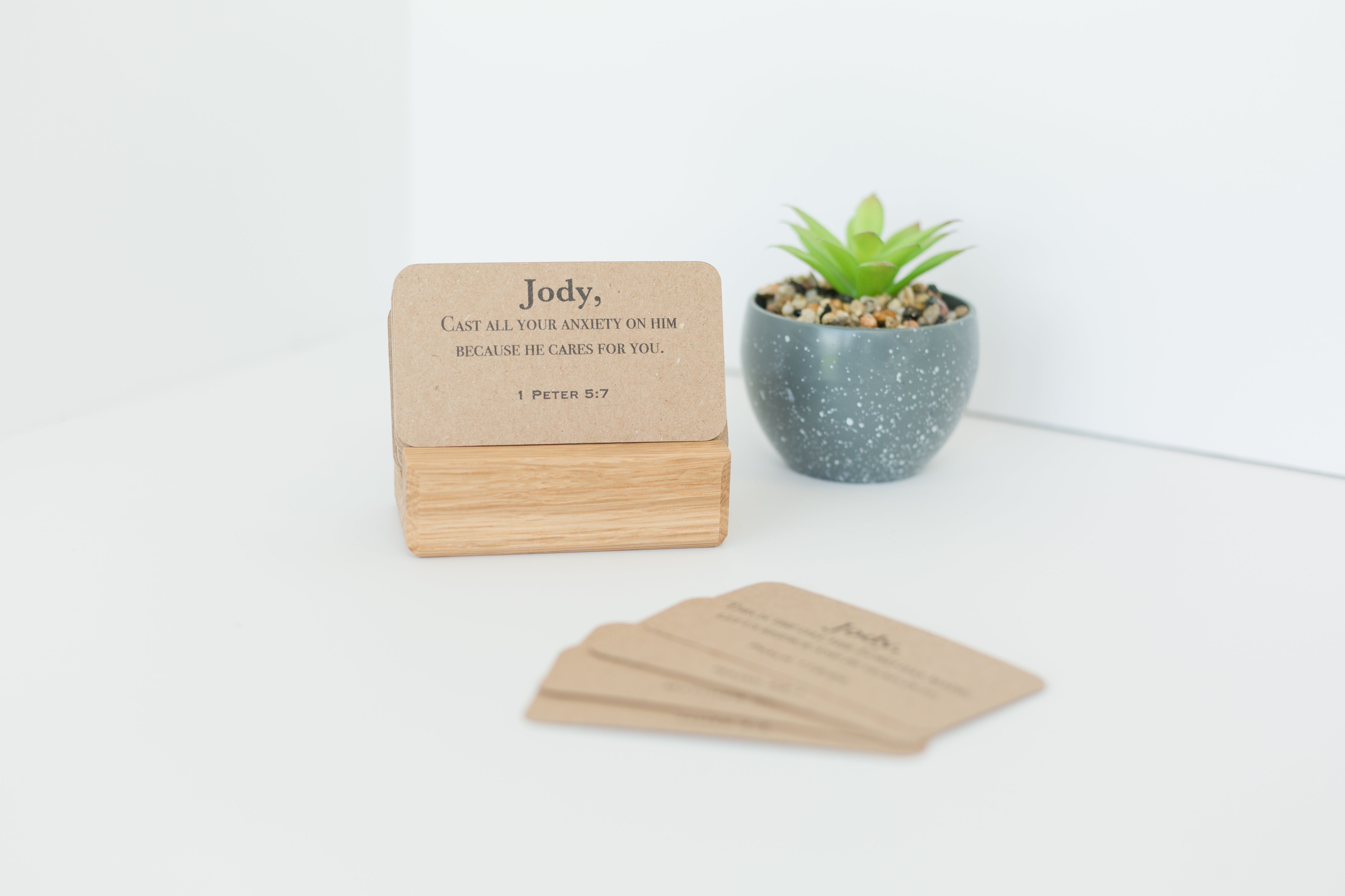 Classic Men Scripture Cards with Personalized Name, Bible Verse Memory Cards for Dad - Word Warriors