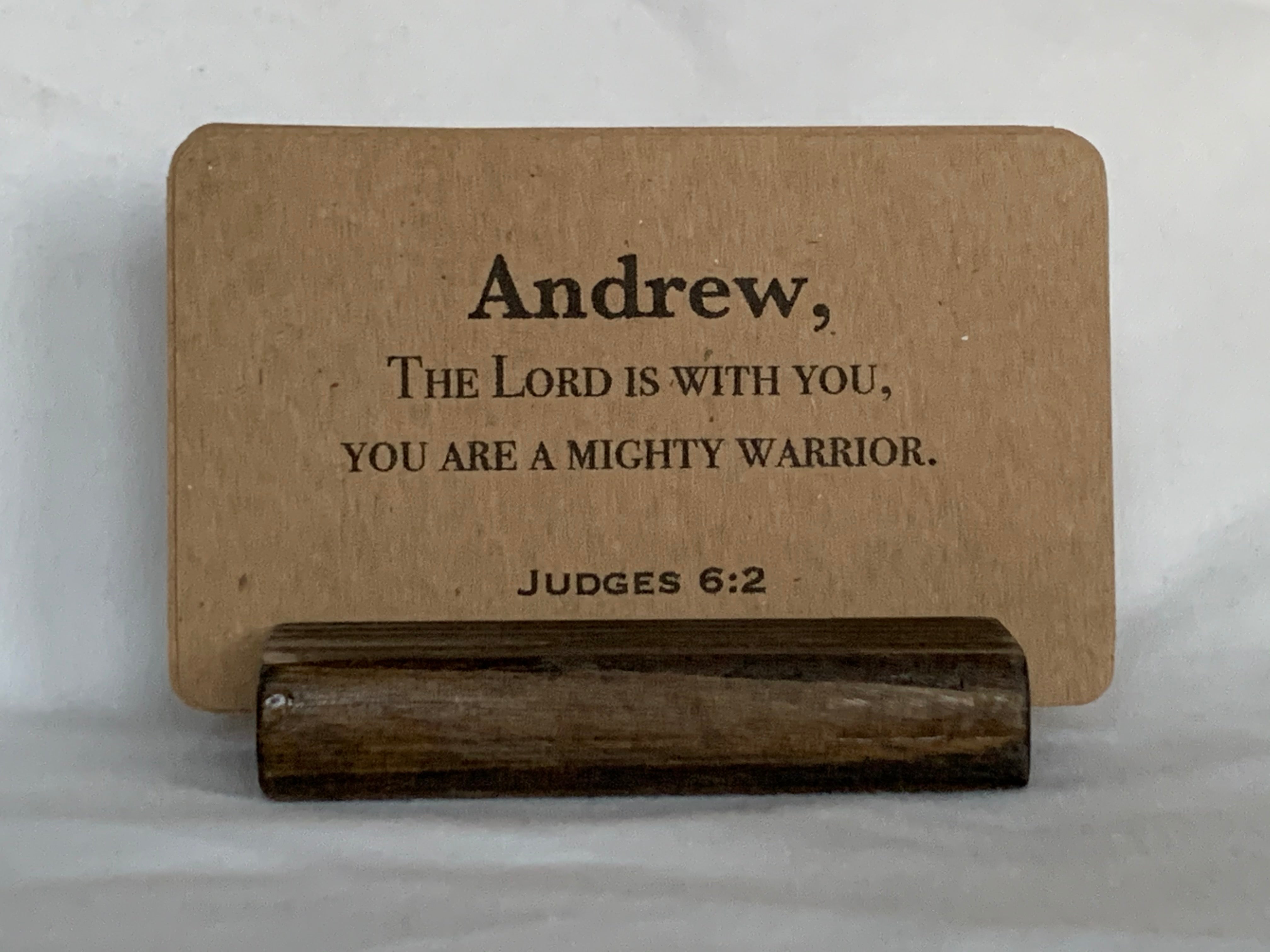 Classic Men Scripture Cards with Personalized Name, Bible Verse Memory Cards for Dad - Word Warriors